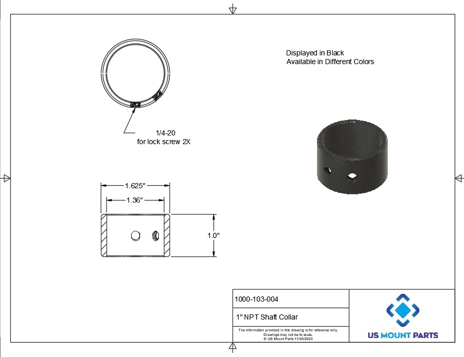 1" NPT Shaft Collar