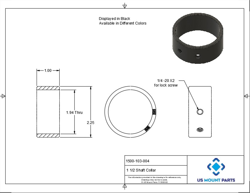1-1/2" NPT Shaft Collar