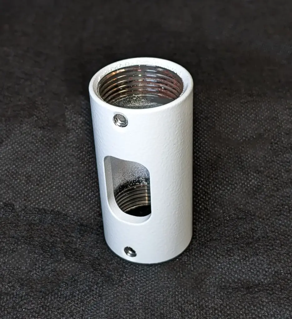 1" NPT Coupler with Window - White or Black - Case of 12